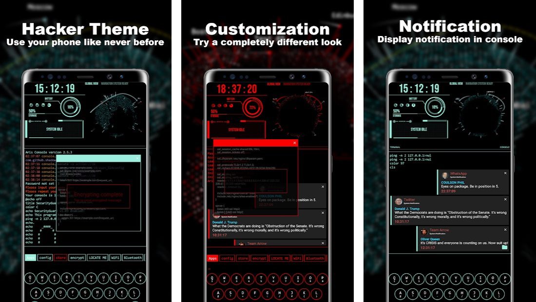 Hacker Theme and 3D Launcher Mod Apk