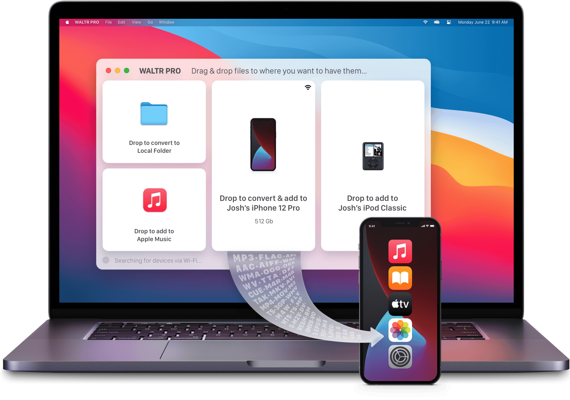 Waltr Pro For Windows Free Download v4.0.114 helps quickly transfer any file to iPhone or iPad. Hi! Friends, I will share the best software to help transfer files into your iOS using your Windows PC. So, after iTunes disconnectivity, some software engineers have developed a program allowing you to easily convert media and other files into your iPod, iPad, and iPhone. So, for this instance, you must download WALTR Pro 2022 For Windows Free Download. Waltr Pro is a program that allows you to copy music, video, and Epub files to your iPhone without using iTunes. It has intelligent automatic content recognition for music, movies, and television shows. It instantly searches for and connects to any nearby Wi-Fi-enabled iOS devices. Establishing a connection between it and your iPhone takes only a few seconds. In addition, Waltr enables you to copy movies and music directly from your Mac to your iPhone or iPad via drag and drop, including in accessible formats such as FLAC or MKV. Also, check out FonePaw iOS Transfer For Windows Free Download.