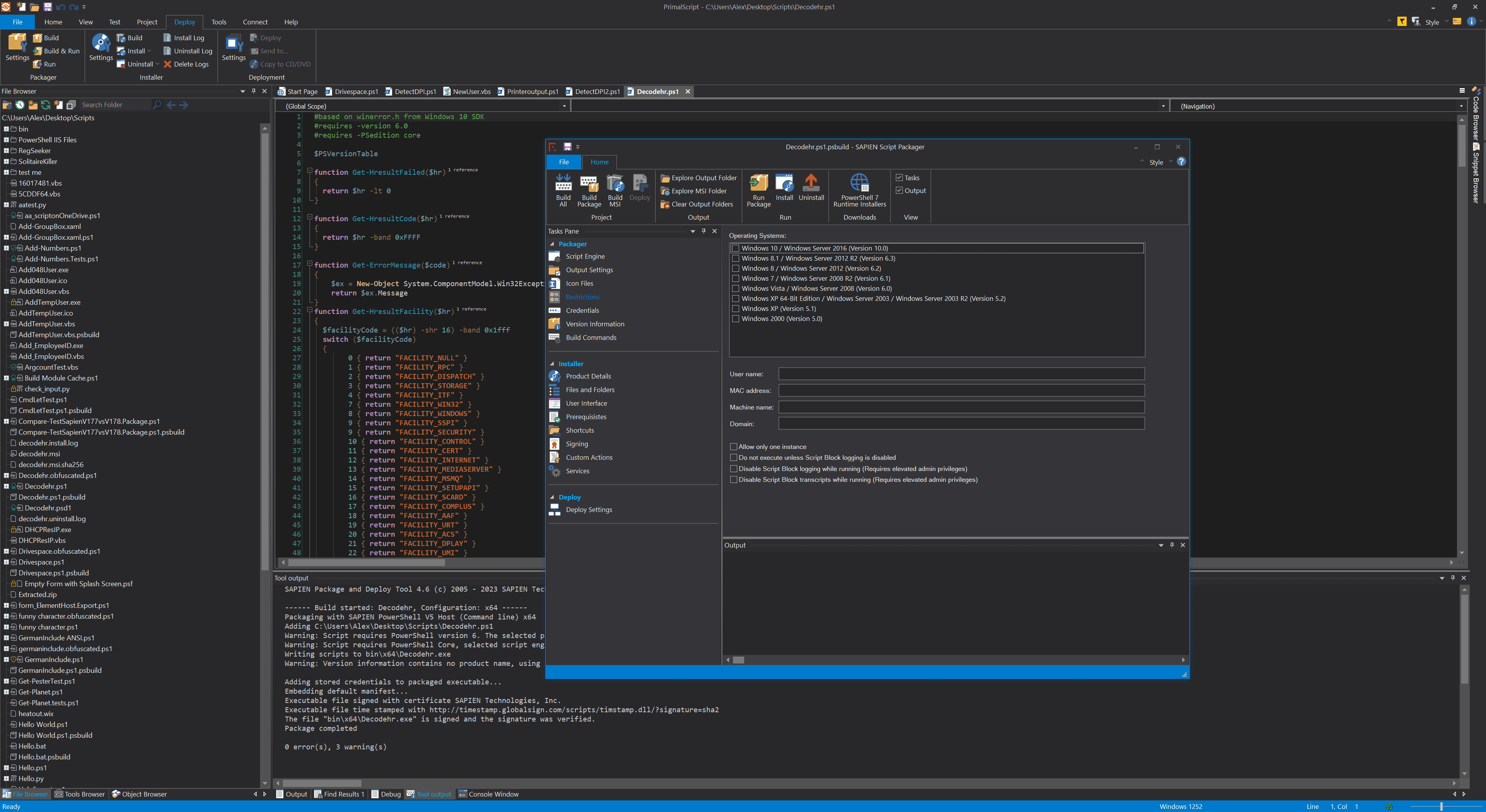 SAPIEN PrimalScript 2025 For Windows v8.1.218 Scripting and Debugging for PowerShell, VBScript, HTML SAPIEN PrimalScript 2023 Serial keys For Windows Free Download 12