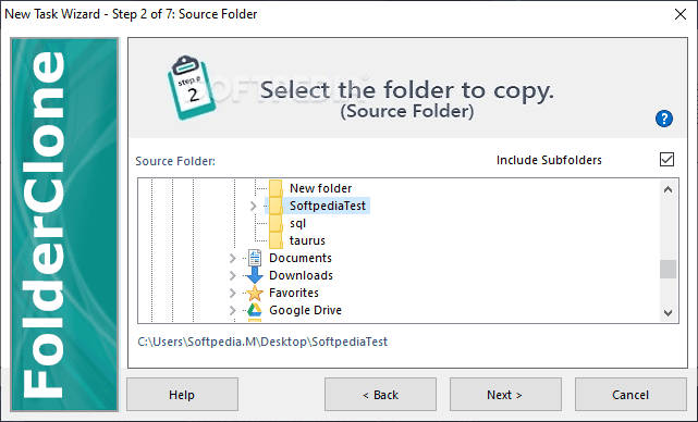 FolderClone Pro 3 For Windows v3.0.4 Best Automated File and Folder Mirroring Software Screenshot of FolderClone interface with folder selection option for copying folders.