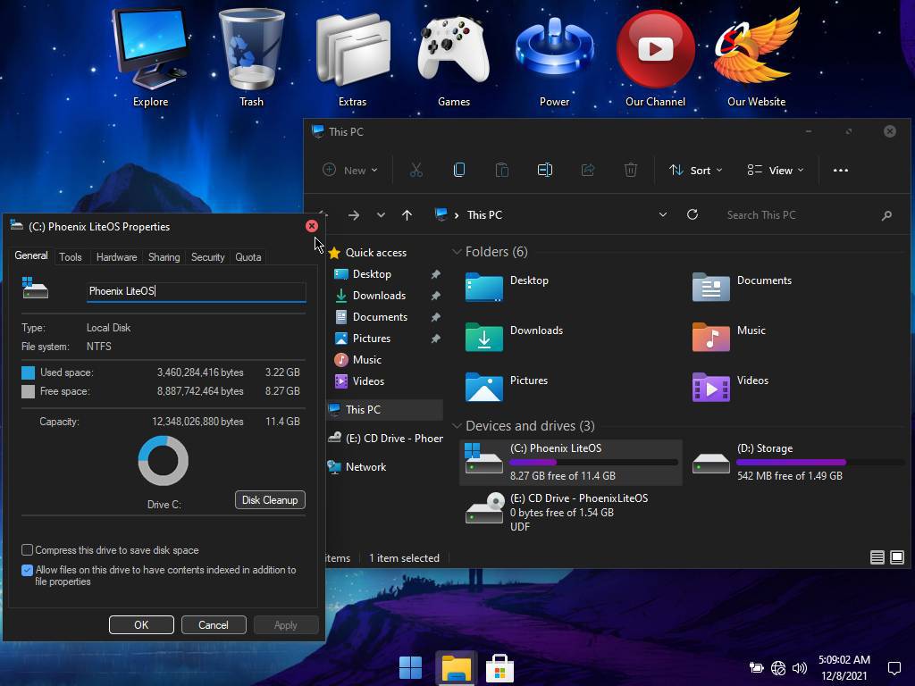 Windows 11 Phoenix LiteOS Pro+ Neon 22H2 Build 22621.900 (x64) En-US Pre-Activated ISO Windows 11 Phoenix LiteOS: A sleek and efficient operating system designed for optimal performance.