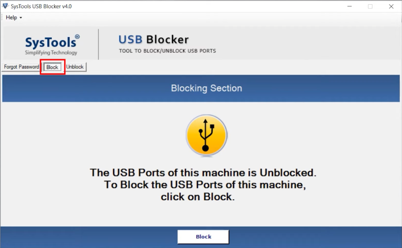 SysTools USB Blocker Crack v5.1 USB Blocker Software to Block & Unblock USB Drive Ports SysTools USB Blocker Free Download Full Version