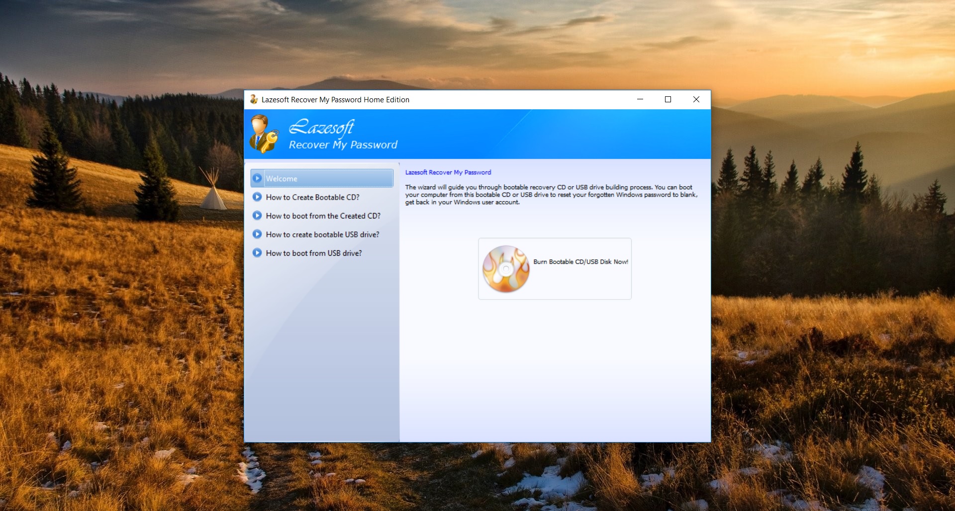 Download Lazesoft Recover My Password with keys