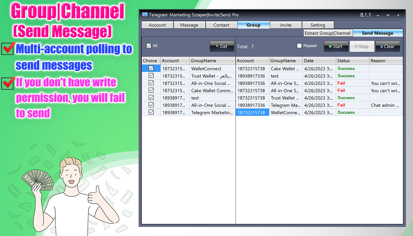 Telegram Sender Pro For Windows v8.9.4.0 Help Automate And Manage Bulk Messaging on Telegram Download Free Telegram Sender Pro Software Full Version
